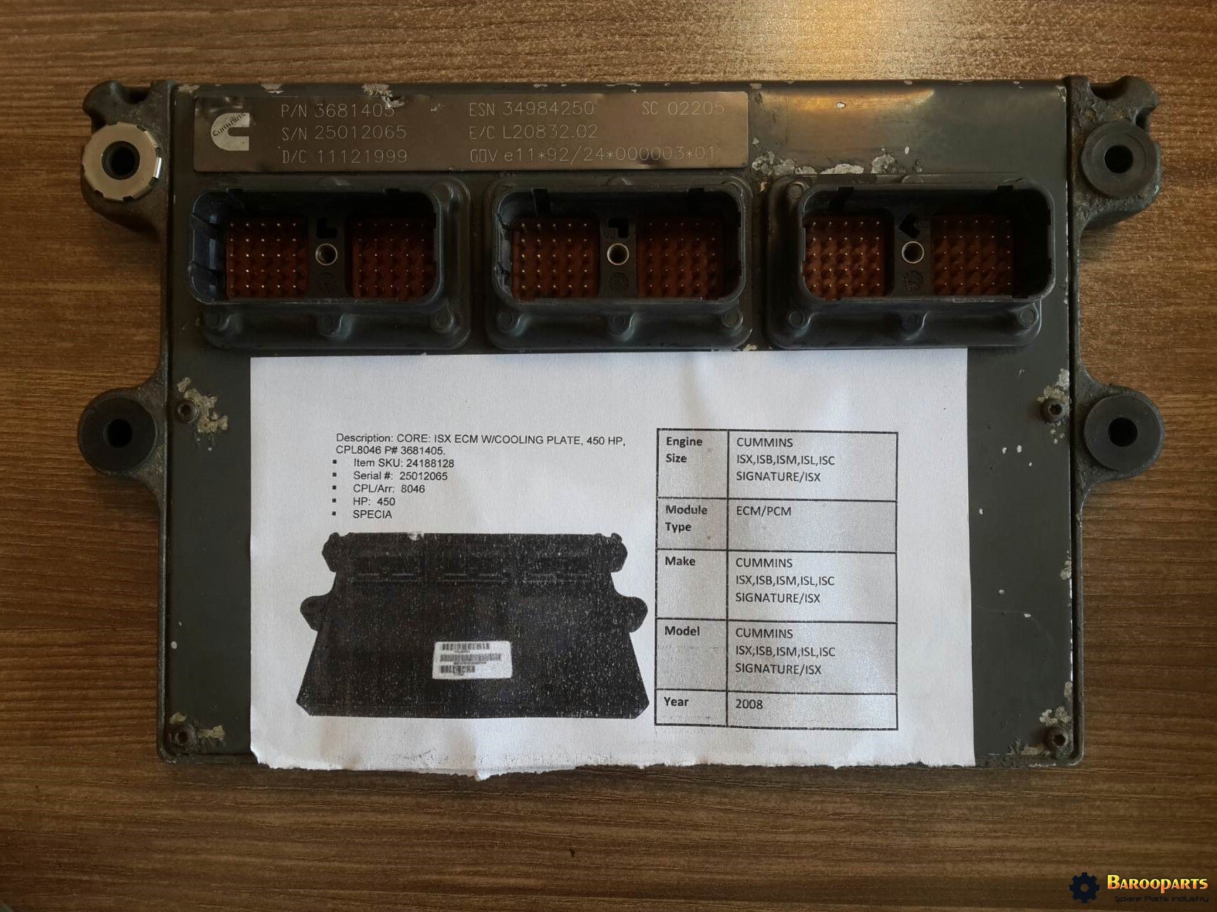 ECU, CIMMINS, CUMMINS UCU, 3681405, 25012065
