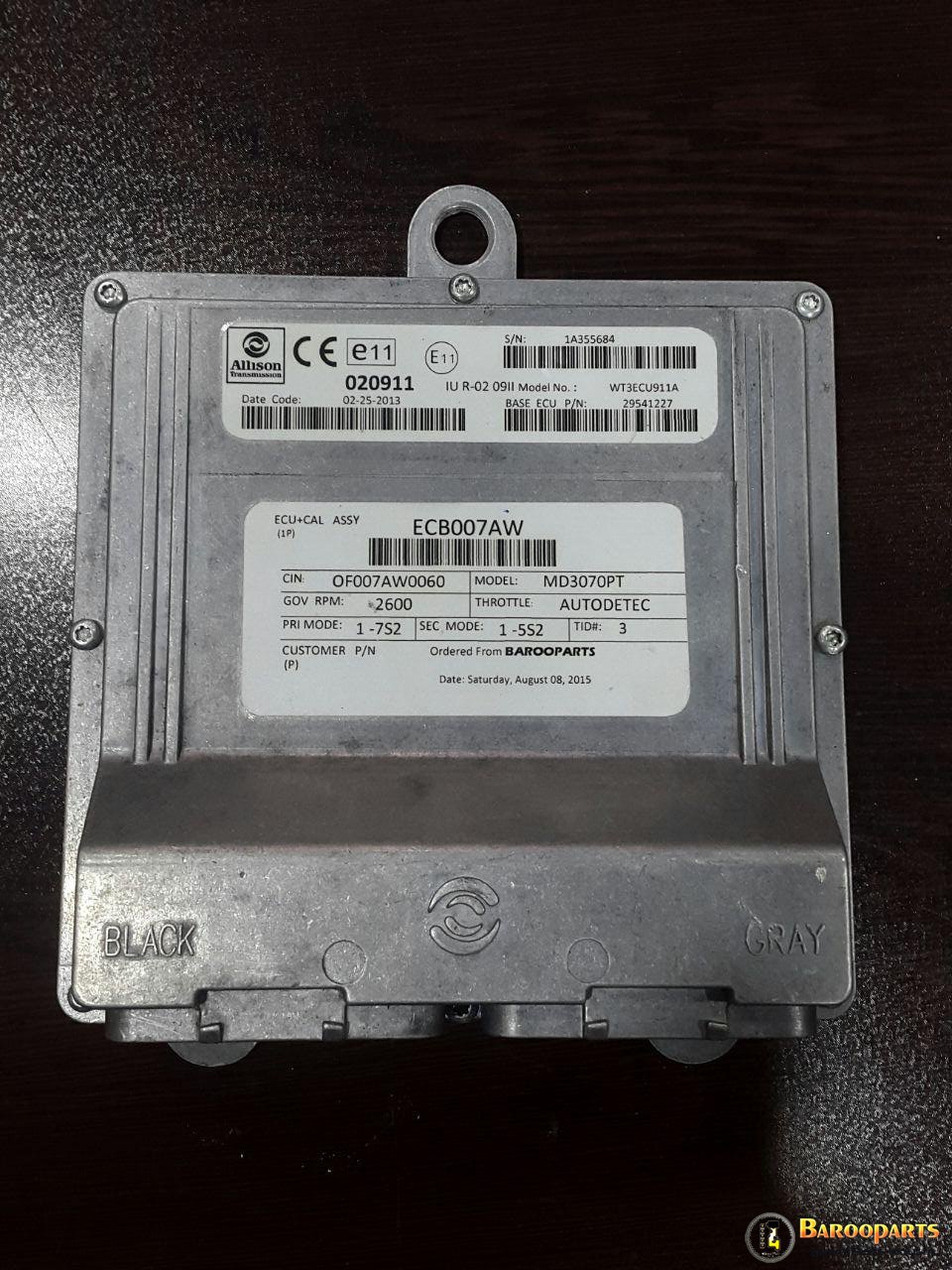TCM گیربکس آلیسون, WTEC 3 TCM , ALLISON TCM, ALLISON WTEC 3 TCM, 29541227 , 020911